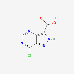 molecular formula C6H3ClN4O2 B13033451 7-Chloro-1H-pyrazolo[4,3-d]pyrimidine-3-carboxylic acid 