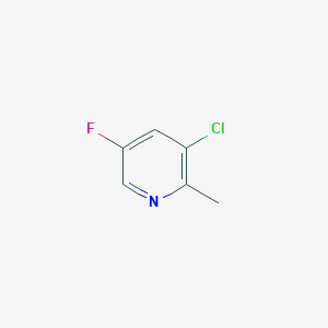 molecular formula C6H5ClFN B13033462 3-Chloro-5-fluoro-2-methylpyridine CAS No. 1256823-78-5