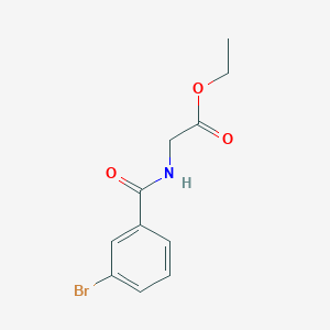 molecular formula C11H12BrNO3 B13033465 Ethyl 2-(3-bromobenzamido)acetate 