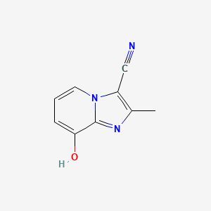 molecular formula C9H7N3O B13033472 8-Hydroxy-2-methylimidazo[1,2-a]pyridine-3-carbonitrile 