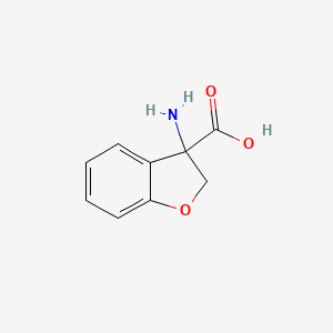 molecular formula C9H9NO3 B13033493 3-Amino-2,3-dihydrobenzofuran-3-carboxylic acid 