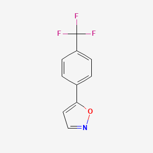 molecular formula C10H6F3NO B1303350 5-[4-(三氟甲基)苯基]异噁唑 CAS No. 387824-55-7