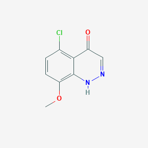 molecular formula C9H7ClN2O2 B13033500 5-Chloro-8-methoxycinnolin-4-ol 