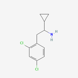 molecular formula C11H13Cl2N B13033510 1-Cyclopropyl-2-(2,4-dichlorophenyl)ethan-1-amine 