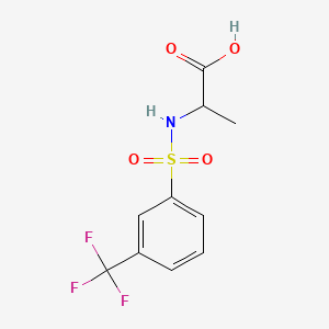 molecular formula C10H10F3NO4S B1303355 2-[3-(Trifluoromethyl)benzenesulfonamido]propanoic acid CAS No. 288266-54-6