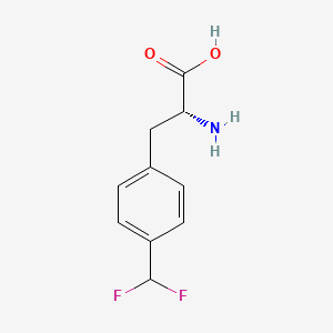 molecular formula C10H11F2NO2 B13033551 (2R)-2-Amino-3-[4-(difluoromethyl)phenyl]propanoic acid 