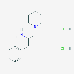 molecular formula C14H24Cl2N2 B13033562 1-Phenyl-3-(piperidin-1-yl)propan-2-amine dihydrochloride 