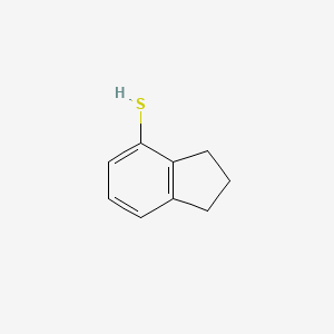 molecular formula C9H10S B13033568 2,3-Dihydro-1H-indene-4-thiol 