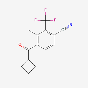 4-(Cyclobutanecarbonyl)-3-methyl-2-(trifluoromethyl)benzonitrile