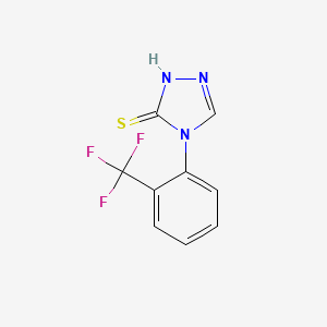 molecular formula C9H6F3N3S B1303359 4-[2-(trifluoromethyl)phenyl]-4H-1,2,4-triazole-3-thiol CAS No. 306936-80-1