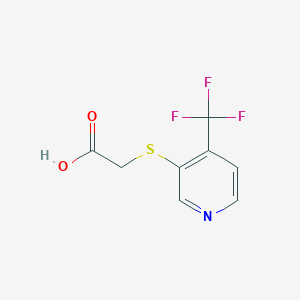 molecular formula C8H6F3NO2S B1303362 2-{[4-(Trifluoromethyl)pyridin-3-yl]thio}-acetic acid CAS No. 387350-44-9