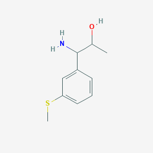 1-Amino-1-(3-methylthiophenyl)propan-2-OL