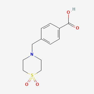 molecular formula C12H15NO4S B1303365 4-[(1,1-二氧代-1lambda6,4-噻嗪烷-4-基)甲基]苯甲酸 CAS No. 465514-21-0