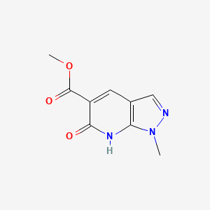 molecular formula C9H9N3O3 B13033652 Methyl 6-hydroxy-1-methyl-1H-pyrazolo[3,4-B]pyridine-5-carboxylate 