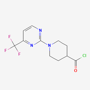 molecular formula C11H11ClF3N3O B1303367 1-[4-(Trifluoromethyl)pyrimidin-2-yl]piperidine-4-carbonyl chloride CAS No. 306934-79-2