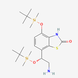 (R)-7-(2-Amino-1-((tert-butyldimethylsilyl)oxy)ethyl)-4-((tert-butyldimethylsilyl)oxy)benzo[d]thiazol-2(3H)-one