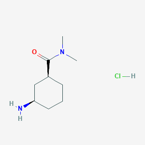 molecular formula C9H19ClN2O B13033675 (1S,3R)-3-Amino-N,N-dimethylcyclohexanecarboxamidehcl 