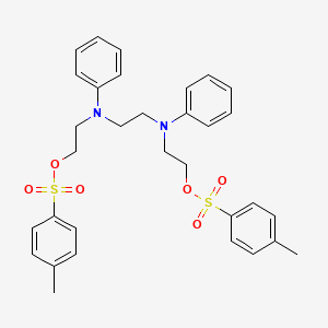 molecular formula C32H36N2O6S2 B13033684 2-[N-[2-[N-[2-(4-methylphenyl)sulfonyloxyethyl]anilino]ethyl]anilino]ethyl 4-methylbenzenesulfonate 