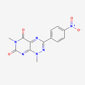 molecular formula C13H10N6O4 B13033703 1,6-Dimethyl-3-(4-nitrophenyl)pyrimido[5,4-e][1,2,4]triazine-5,7(1H,6H)-dione 