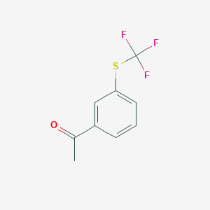 molecular formula C9H7F3OS B1303372 3'-(三氟甲基硫代)苯乙酮 CAS No. 56773-33-2