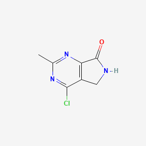 molecular formula C7H6ClN3O B13033728 4-Chloro-2-methyl-5H-pyrrolo[3,4-D]pyrimidin-7(6H)-one 