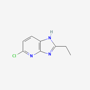 molecular formula C8H8ClN3 B13033739 5-chloro-2-ethyl-1H-imidazo[4,5-b]pyridine 