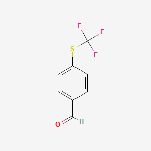 molecular formula C8H5F3OS B1303374 4-(Trifluoromethylthio)benzaldehyde CAS No. 4021-50-5