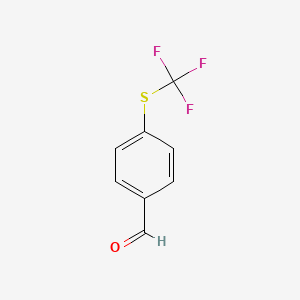 molecular formula C8H5F3OS B1303374 4-(Trifluorométhylthio)benzaldéhyde CAS No. 4021-50-5