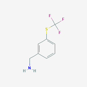 molecular formula C8H8F3NS B1303377 {3-[(Trifluoromethyl)sulfanyl]phenyl}methanamine CAS No. 234450-33-0