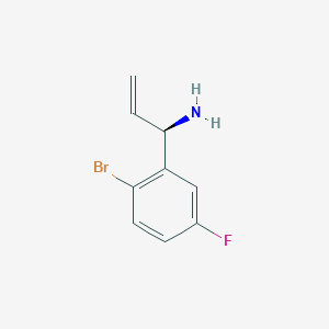 (R)-1-(2-Bromo-5-fluorophenyl)prop-2-EN-1-amine