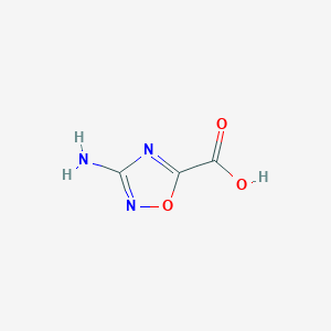 molecular formula C3H3N3O3 B13033774 3-Amino-1,2,4-oxadiazole-5-carboxylicacid 