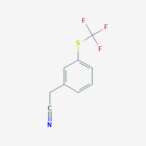 molecular formula C9H6F3NS B1303381 3-(Trifluoromethylthio)Phenylacetonitrile CAS No. 82174-09-2