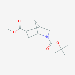 molecular formula C13H21NO4 B13033815 2-Tert-butyl 5-methyl 2-azabicyclo[2.2.1]heptane-2,5-dicarboxylate 