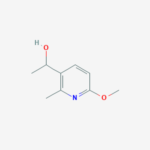 molecular formula C9H13NO2 B13033818 1-(6-Methoxy-2-methylpyridin-3-yl)ethanol 