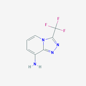 molecular formula C7H5F3N4 B1303382 3-(三氟甲基)-[1,2,4]三唑并[4,3-a]吡啶-8-胺 CAS No. 338982-42-6