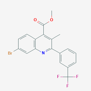 Methyl 7-bromo-3-methyl-2-(3-(trifluoromethyl)phenyl)quinoline-4-carboxylate