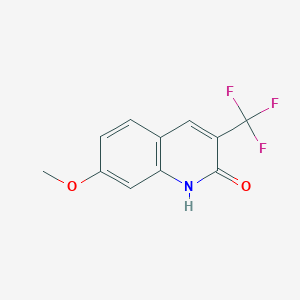 molecular formula C11H8F3NO2 B13033826 7-Methoxy-3-(trifluoromethyl)quinolin-2(1H)-one 