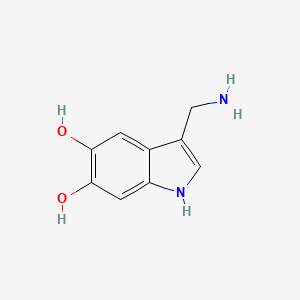 molecular formula C9H10N2O2 B13033859 3-(aminomethyl)-1H-indole-5,6-diol 