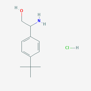 molecular formula C12H20ClNO B13033886 2-Amino-2-(4-(tert-butyl)phenyl)ethan-1-OL hydrochloride 