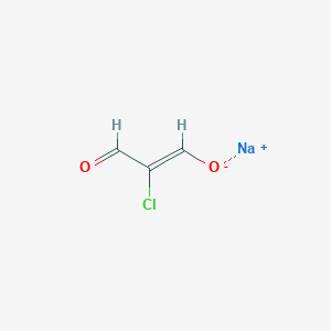 molecular formula C3H2ClNaO2 B13033891 Sodium 2-chloro-3-oxoprop-1-en-1-olate 