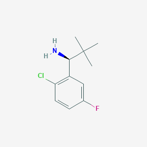 (S)-1-(2-Chloro-5-fluorophenyl)-2,2-dimethylpropan-1-amine