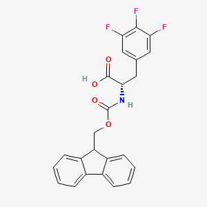 molecular formula C24H18F3NO4 B1303391 (S)-2-((((9H-fluoren-9-yl)methoxy)carbonyl)amino)-3-(3,4,5-trifluorophenyl)propanoic acid CAS No. 205526-30-3