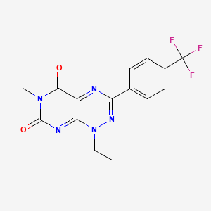 1-ethyl-6-methyl-3-(4-(trifluoromethyl)phenyl)pyrimido[5,4-e][1,2,4]triazine-5,7(1H,6H)-dione