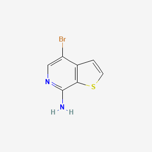 molecular formula C7H5BrN2S B13033939 4-Bromothieno[2,3-c]pyridin-7-amine 