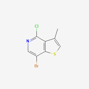 molecular formula C8H5BrClNS B13033962 7-Bromo-4-chloro-3-methylthieno[3,2-c]pyridine 