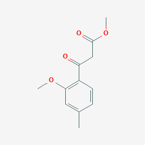 molecular formula C12H14O4 B13034011 Methyl 3-(2-methoxy-4-methylphenyl)-3-oxopropanoate 