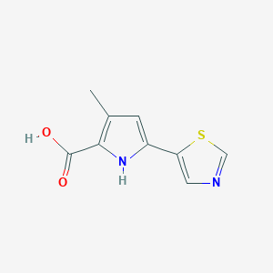 3-Methyl-5-(thiazol-5-yl)-1H-pyrrole-2-carboxylicacid