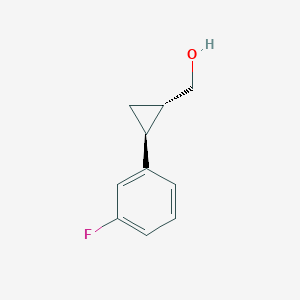 molecular formula C10H11FO B13034027 ((1S,2S)-2-(3-Fluorophenyl)cyclopropyl)methanol 