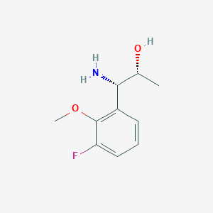 molecular formula C10H14FNO2 B13034059 (1S,2R)-1-Amino-1-(3-fluoro-2-methoxyphenyl)propan-2-OL 