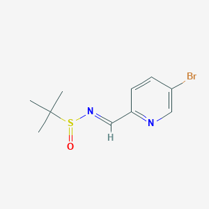 (R,E)-N-((5-Bromopyridin-2-YL)methylene)-2-methylpropane-2-sulfinamide